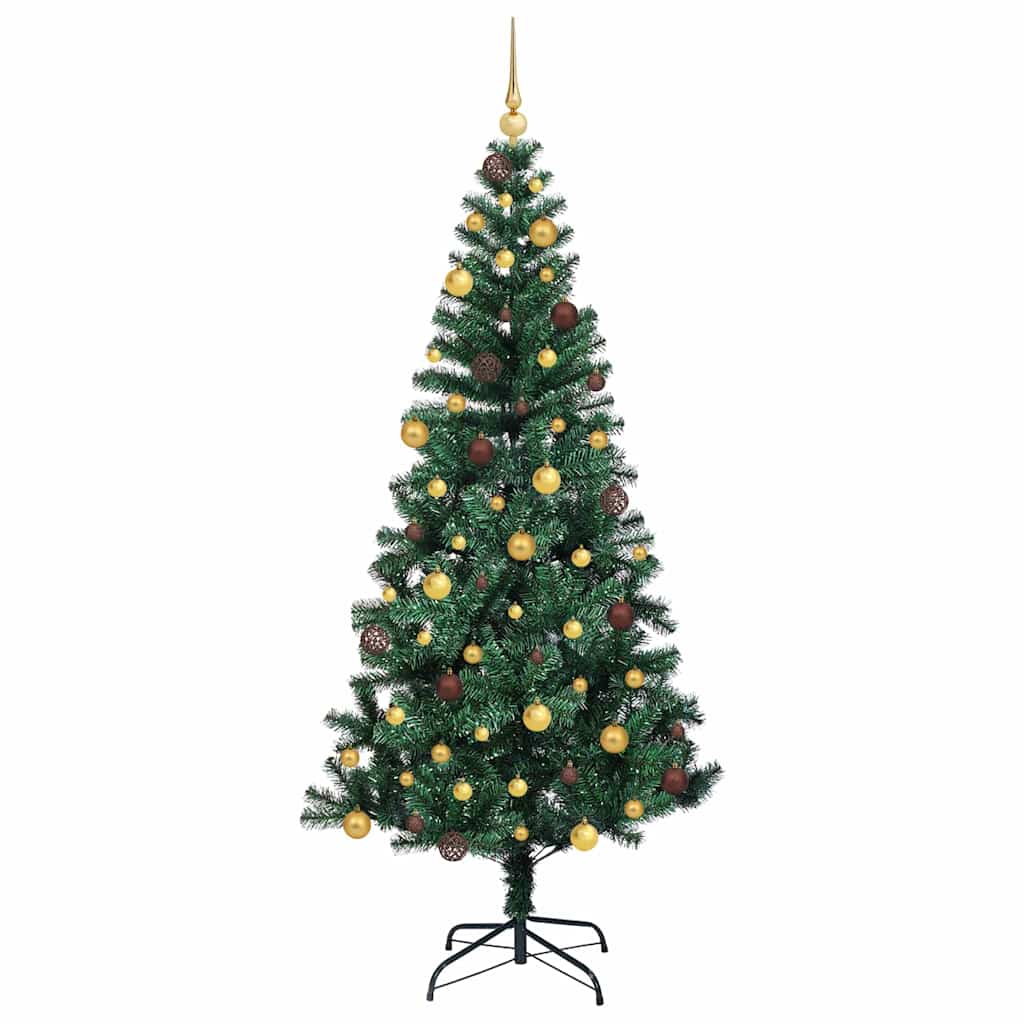 Albero di Natale artificiale con luci integrate Verde 210 cm