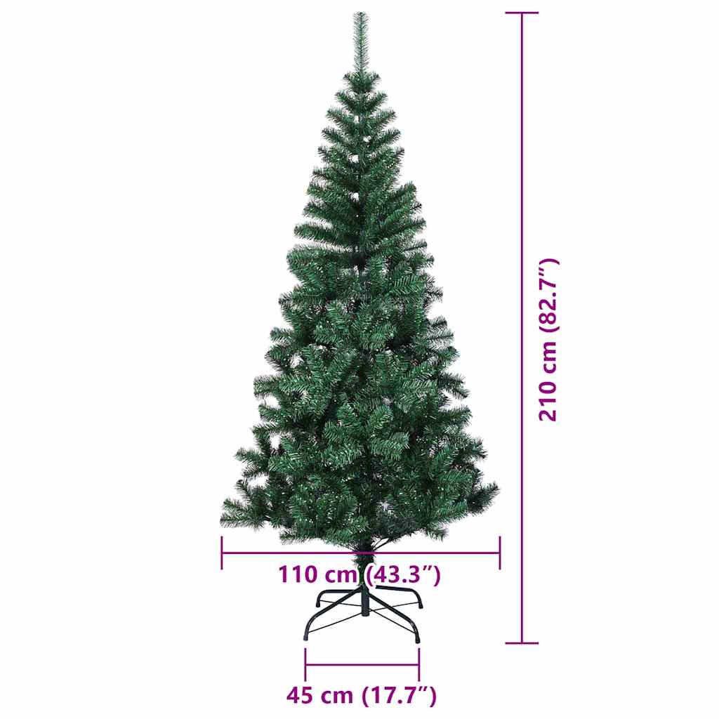 Albero di Natale artificiale con luci integrate Verde 210 cm