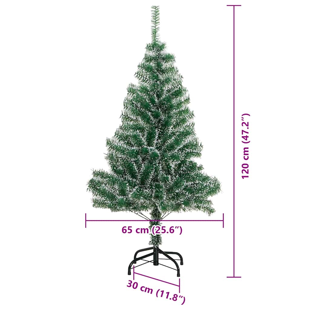 Albero di Natale Artificiale Imbiancato con Luci LED 120 cm
