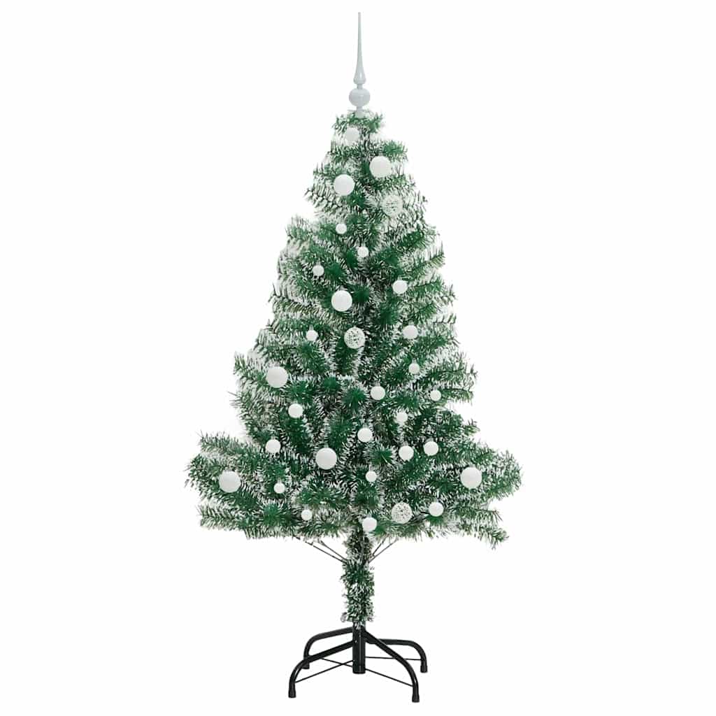 Albero di Natale Artificiale Imbiancato con Luci LED 150 cm