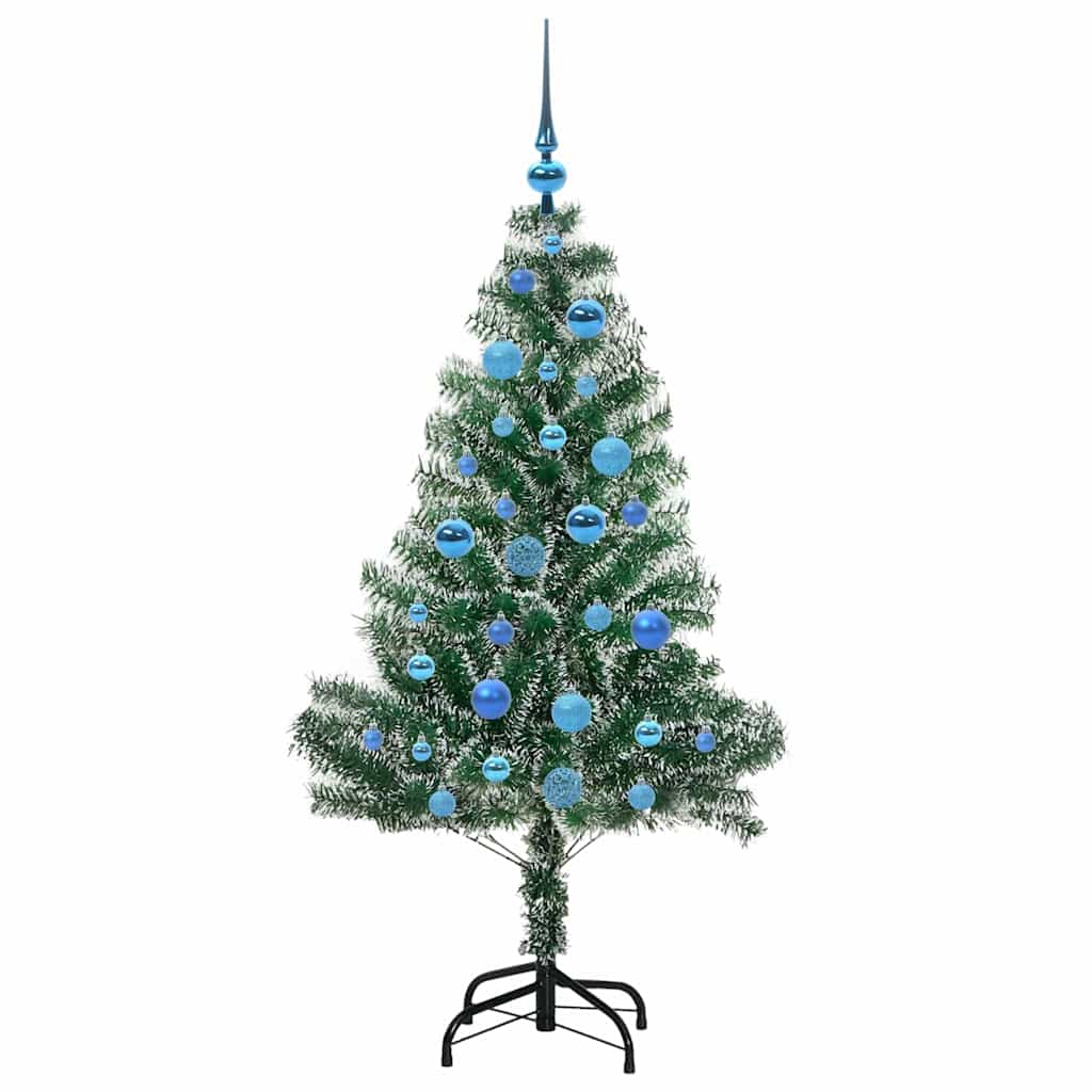 Albero di Natale Artificiale Imbiancato con Luci LED 150 cm