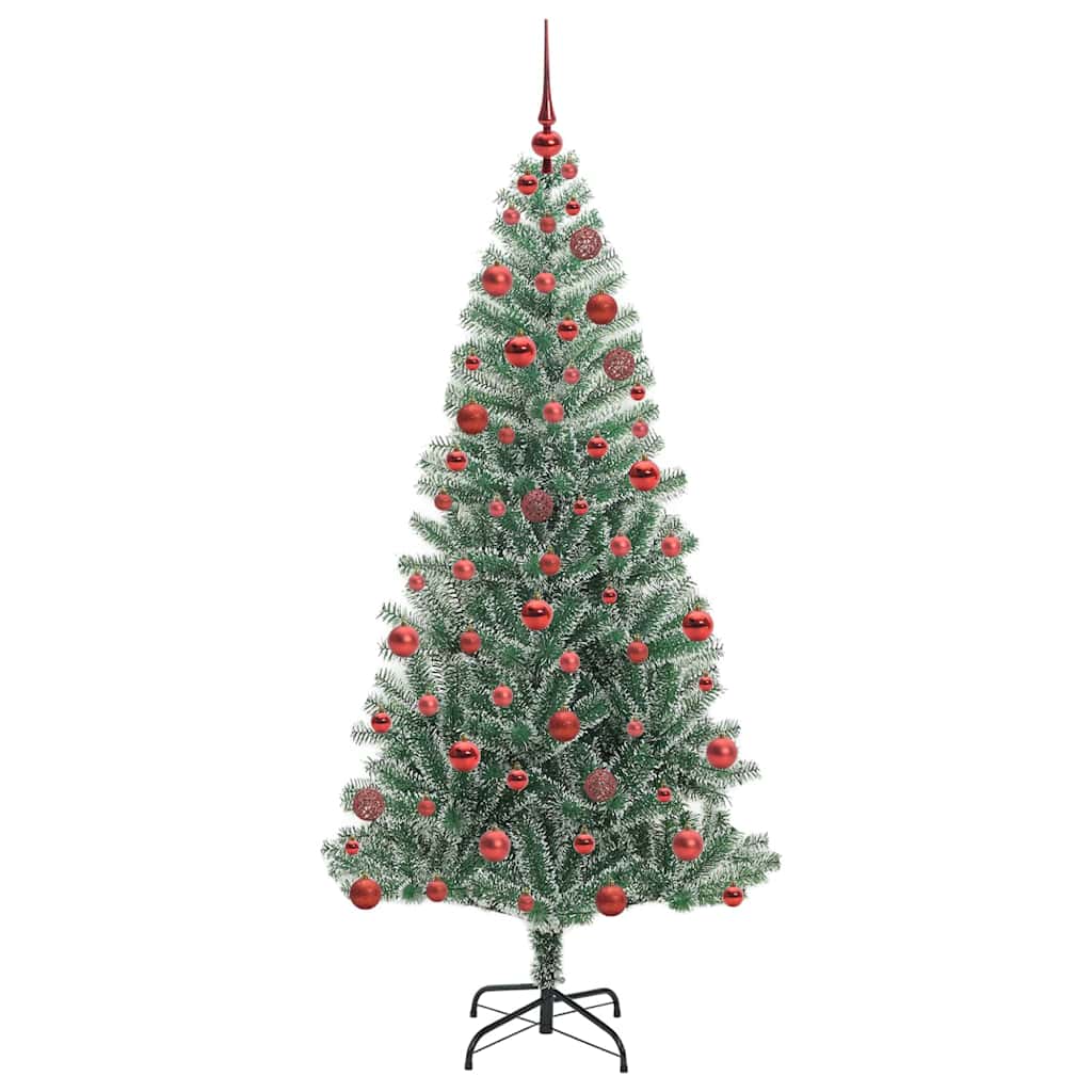 Albero di Natale Artificiale Imbiancato con Luci LED 180 cm