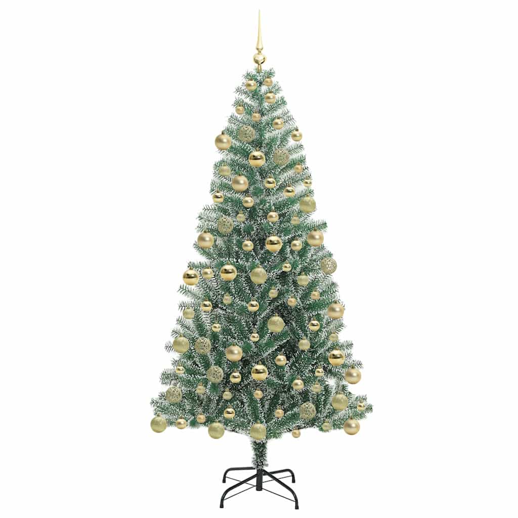 Albero di Natale Artificiale Imbiancato con Luci LED 180 cm