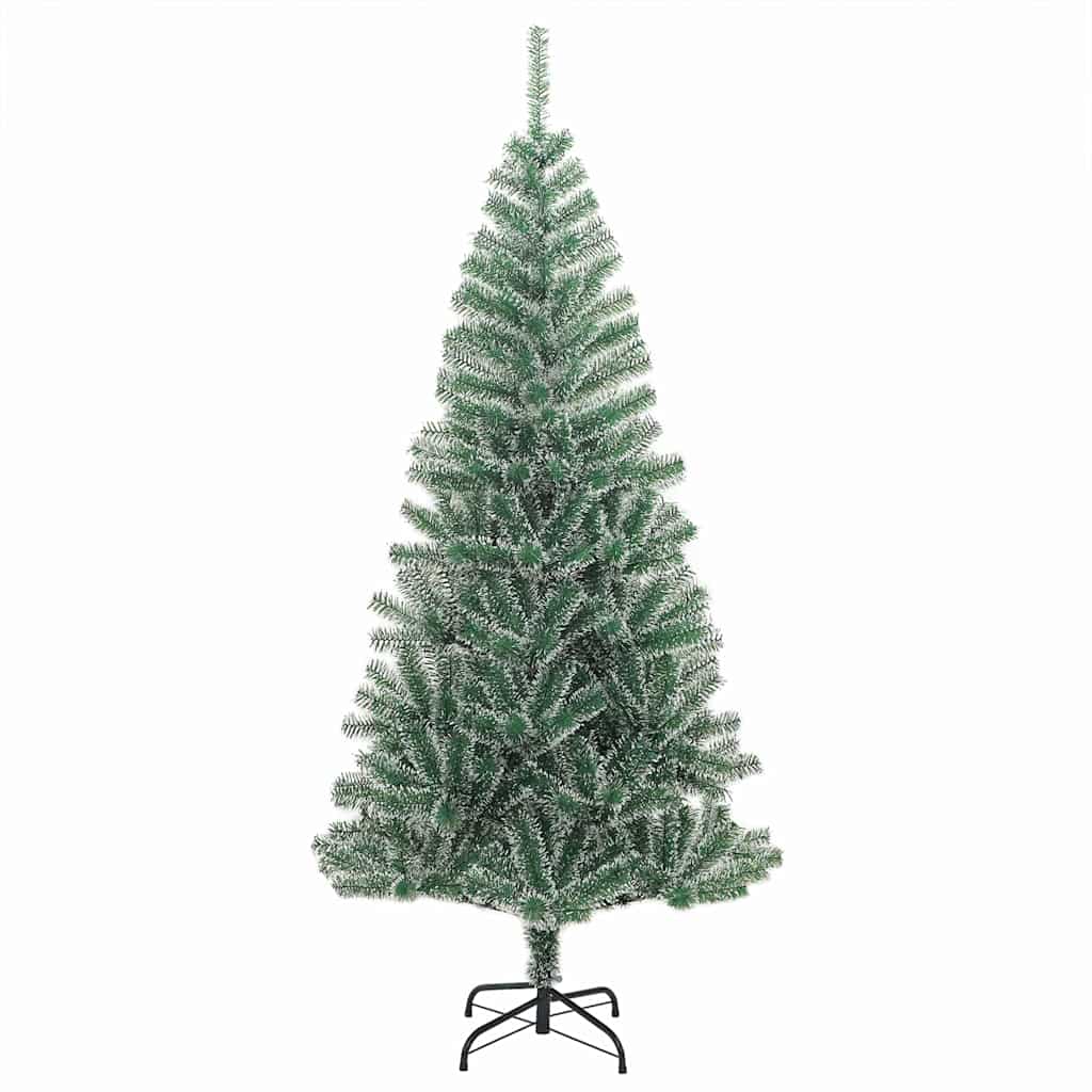 Albero di Natale Artificiale Imbiancato con Luci LED 210 cm