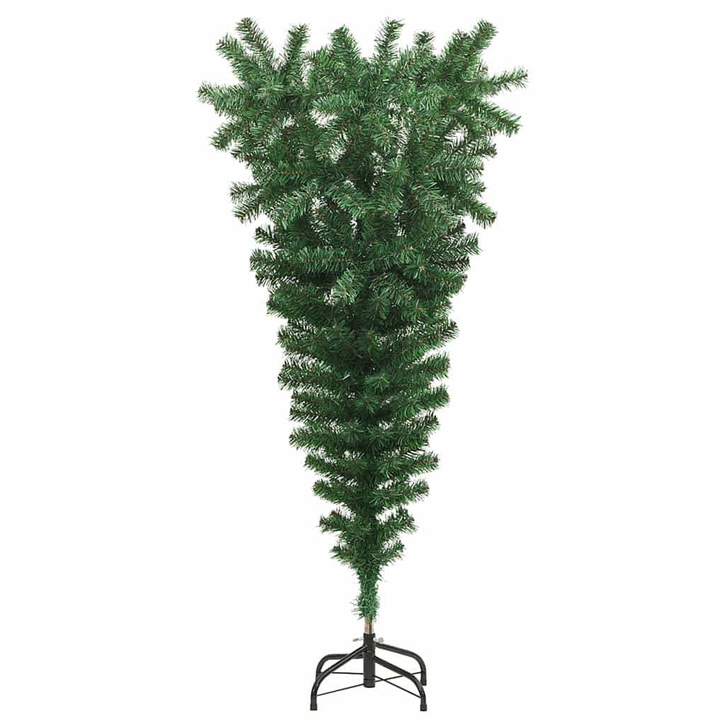 Albero di Natale artificiale preilluminato capovolto con set di palline