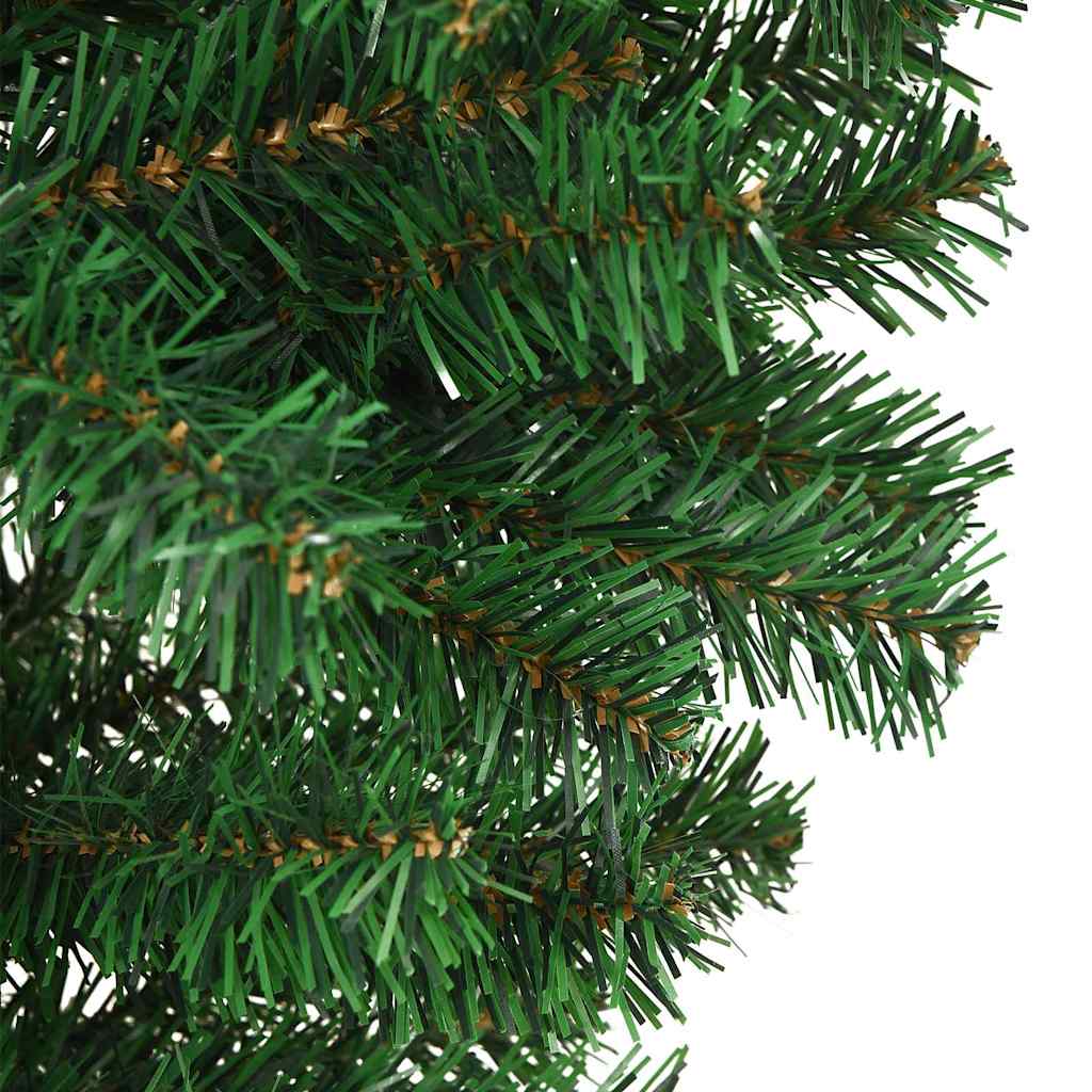 Albero di Natale artificiale preilluminato rovesciato con set di palline