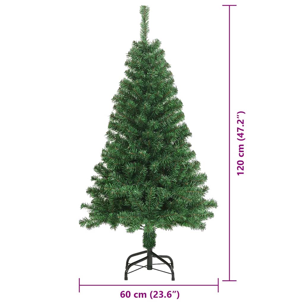 Albero di Natale artificiale con 150 LED Verde 120 cm