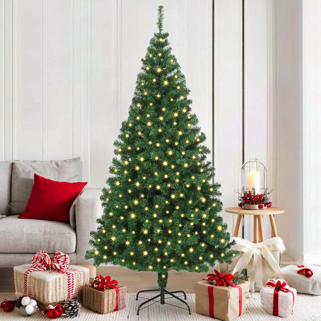 Albero di Natale artificiale con 300 LED Verde 180 cm