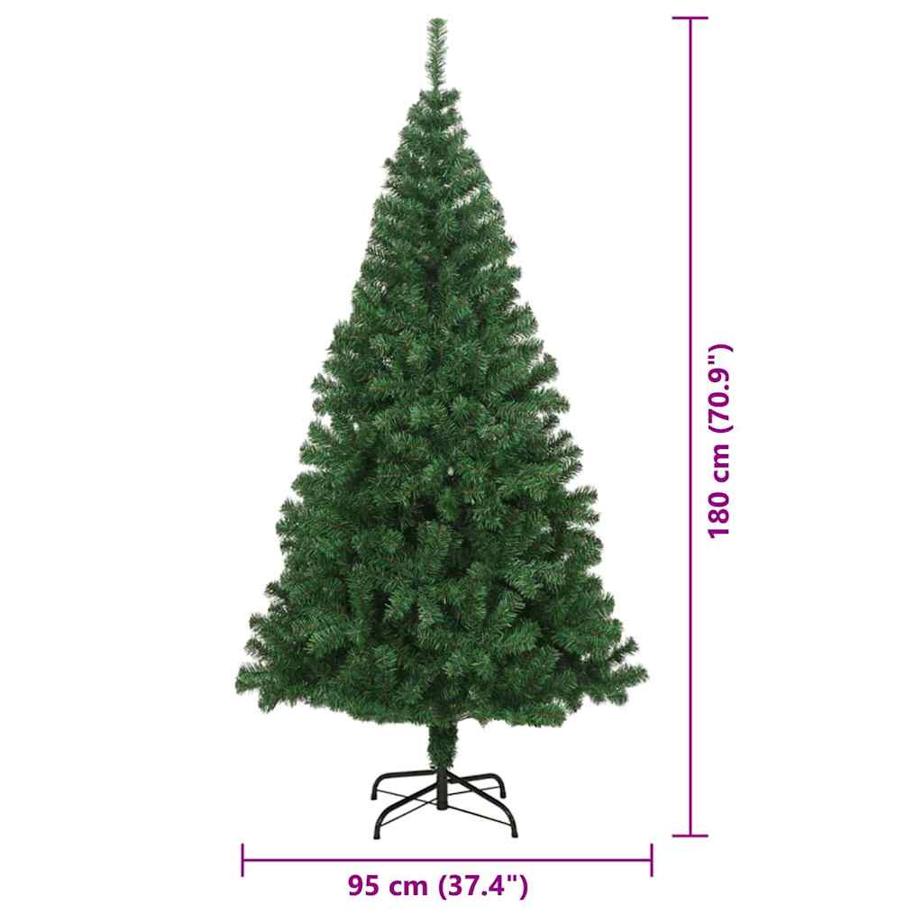 Albero di Natale artificiale con 300 LED Verde 180 cm