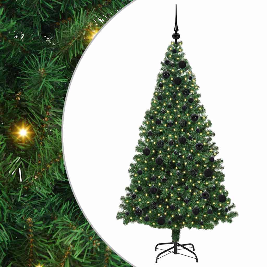 Albero di Natale artificiale con 300 LED Verde 180 cm
