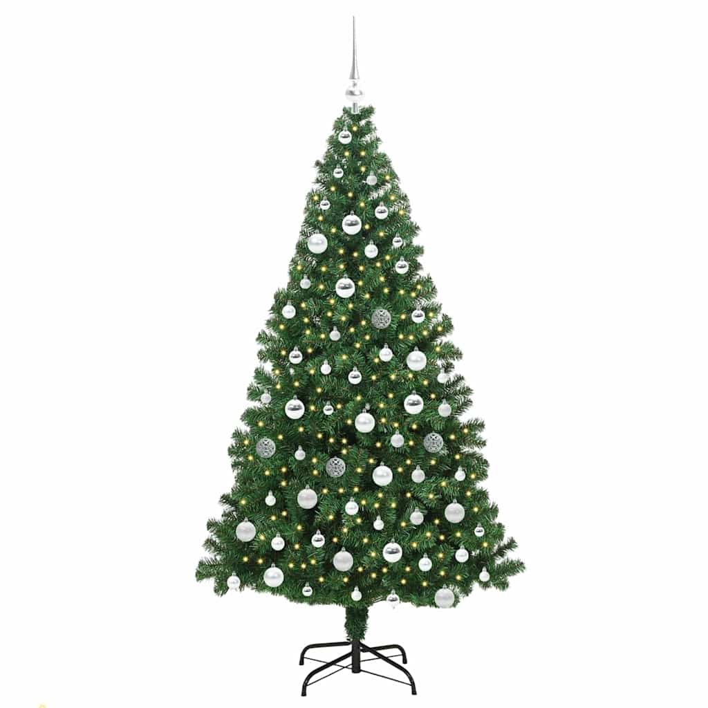 Albero di Natale artificiale con 300 LED Verde 180 cm