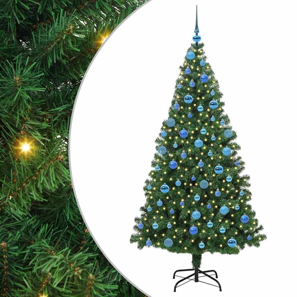 Albero di Natale artificiale con 300 LED Verde 180 cm