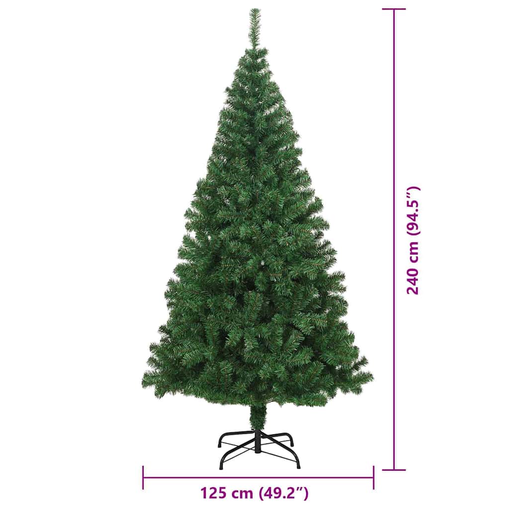 Albero di Natale artificiale con 300 LED Verde 240 cm