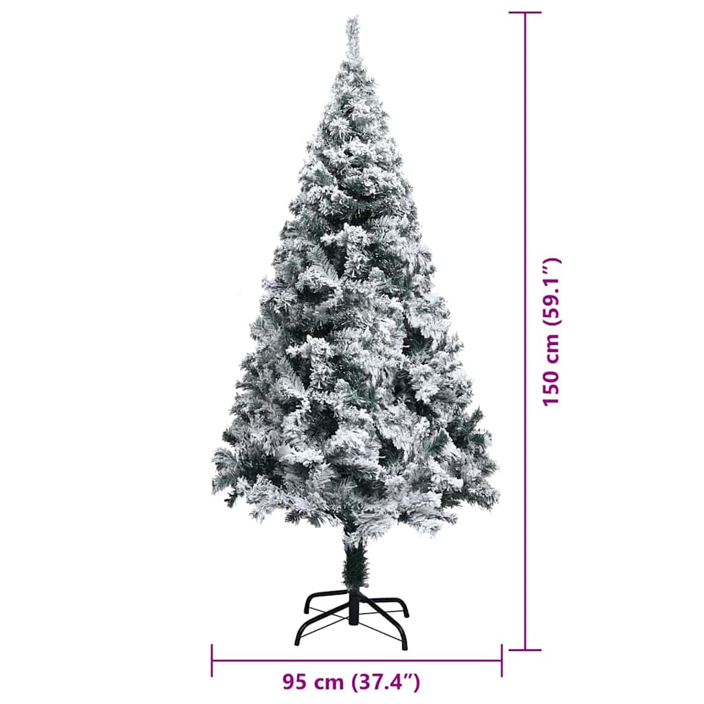Albero di Natale artificiale con 150 LED Bianco 150 cm
