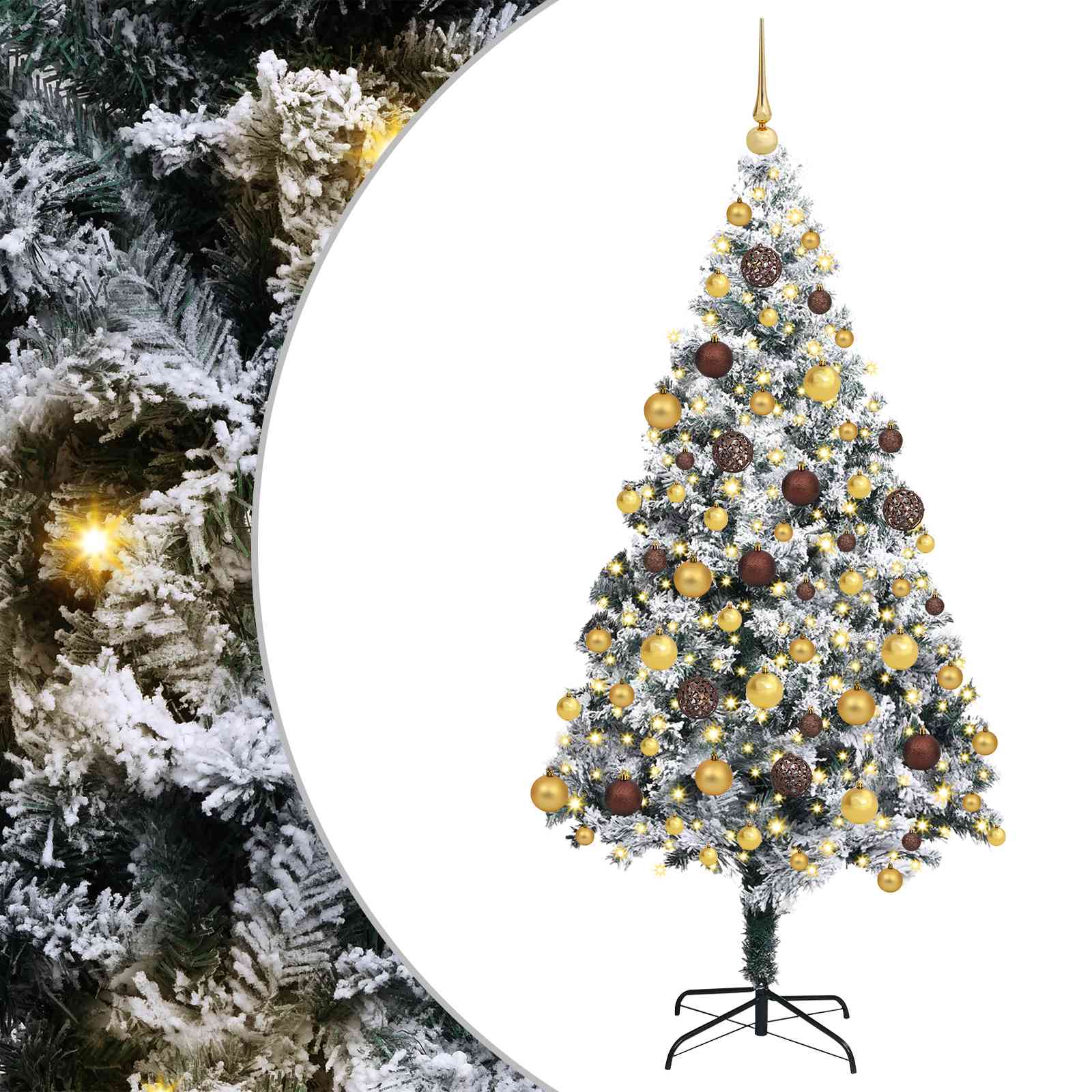 Albero di Natale artificiale con 300 LED Bianco 180 cm