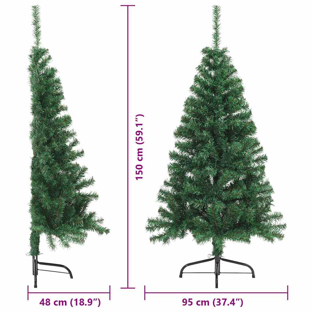 Albero di Natale artificiale con luci integrate Verde 150 cm