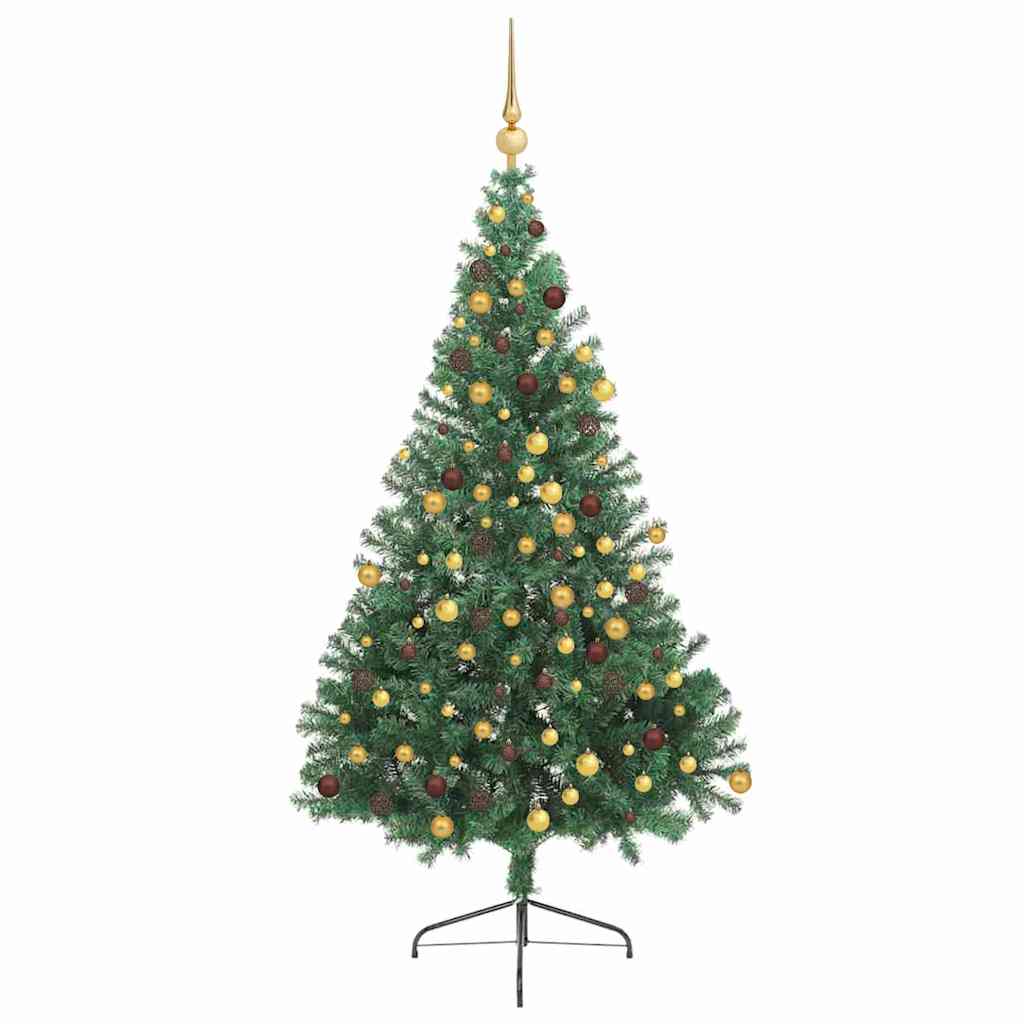 Albero di Natale artificiale con luci integrate Verde 180 cm