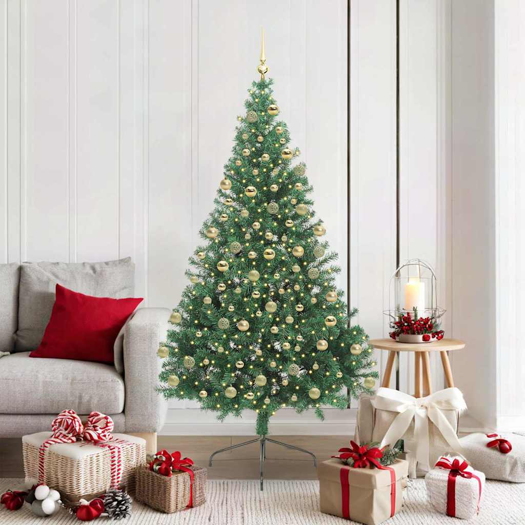 Albero di Natale artificiale con luci integrate Verde 180 cm