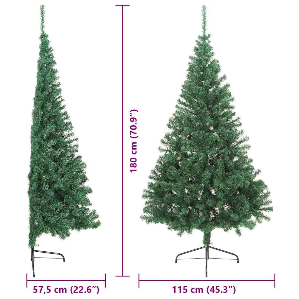 Albero di Natale artificiale con luci integrate Verde 180 cm