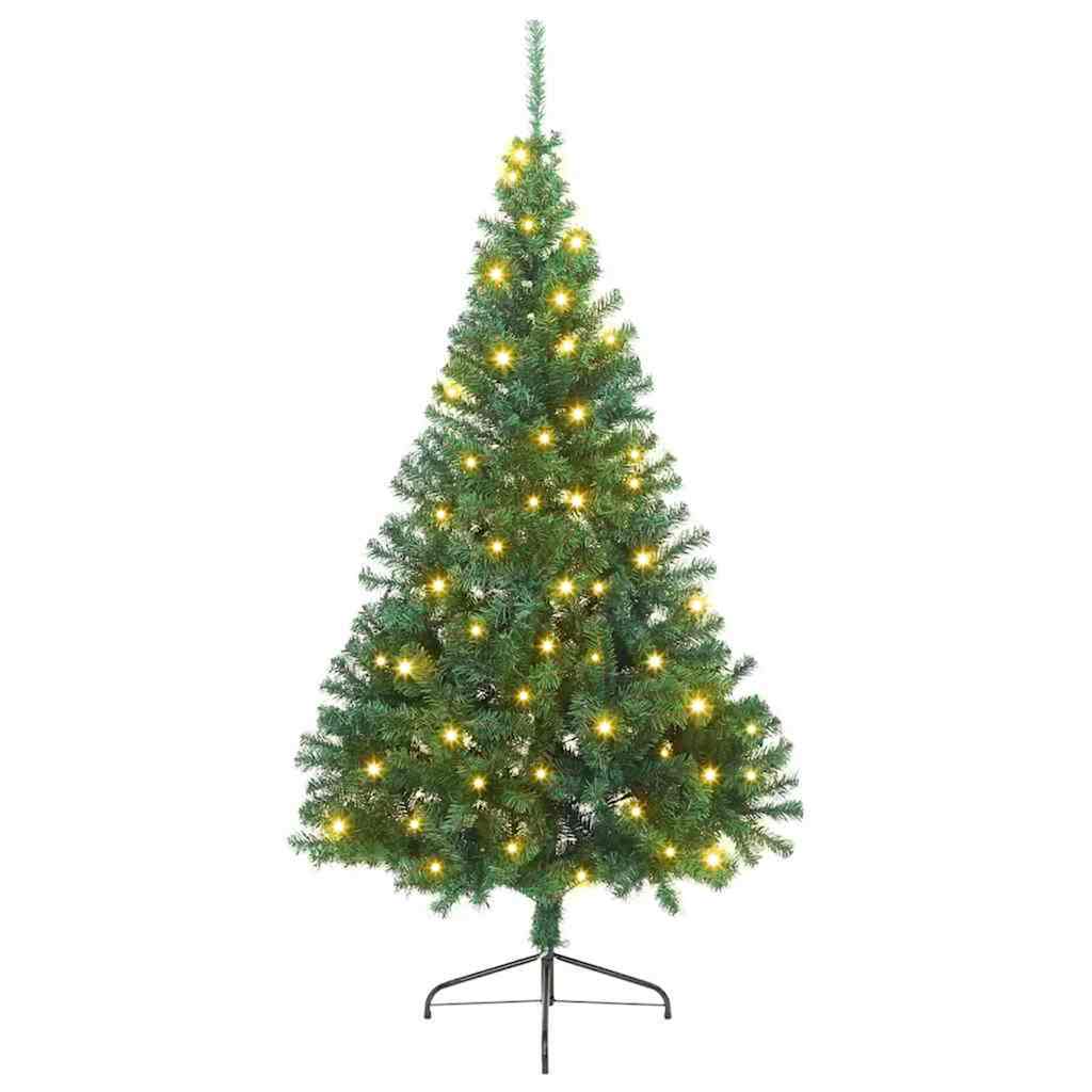Albero di Natale artificiale con luci integrate Verde 210 cm