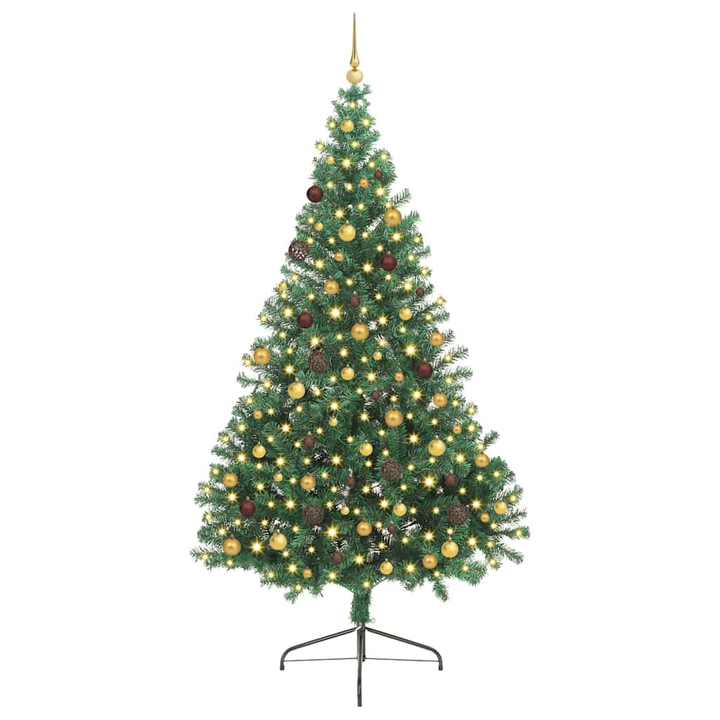 Albero di Natale artificiale con luci integrate Verde 240 cm