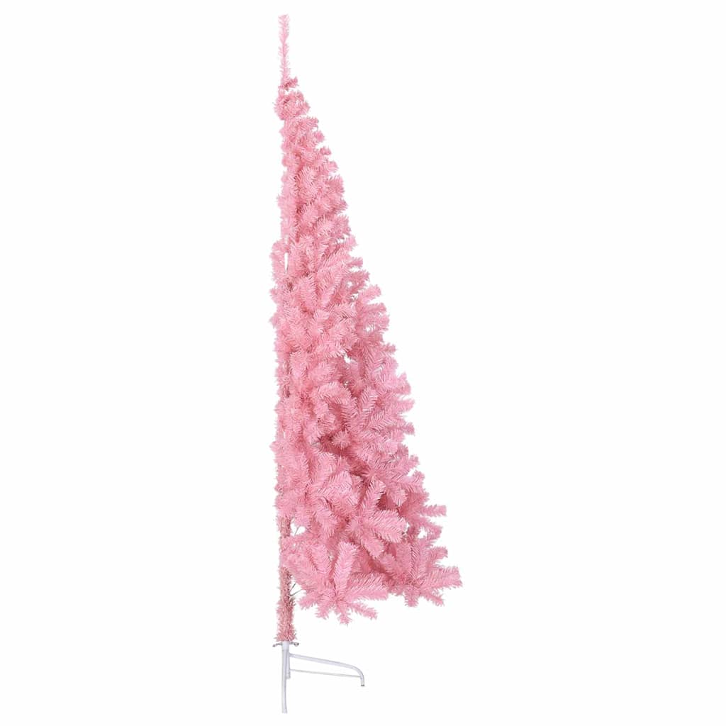 Albero di Natale artificiale con luci integrate Rosa 180 cm PVC