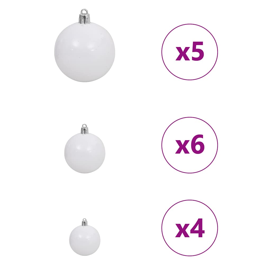 Albero di Natale artificiale con luci integrate Argento 150 cm