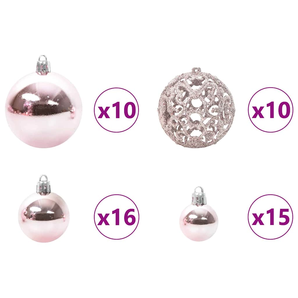 Albero di Natale artificiale con luci integrate Argento 210 cm