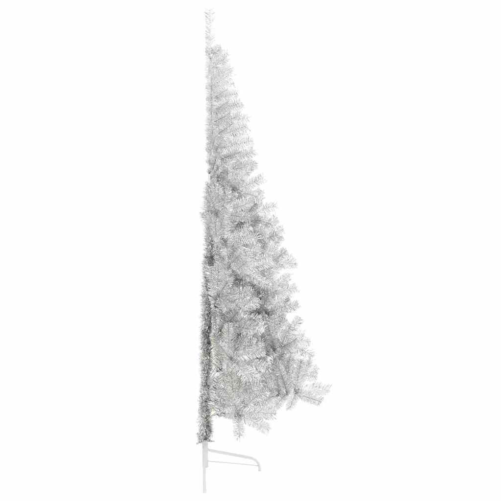 Albero di Natale artificiale con luci integrate Argento 210 cm