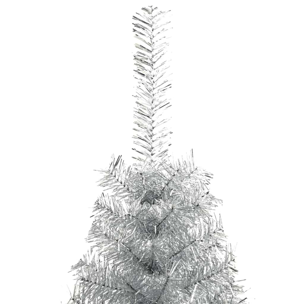 Albero di Natale artificiale con luci integrate Argento 240 cm