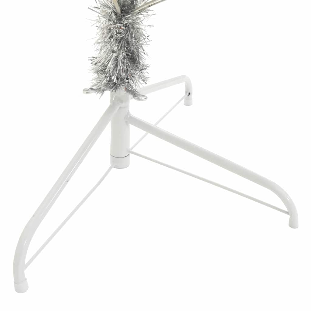 Albero di Natale artificiale con luci integrate Argento 240 cm