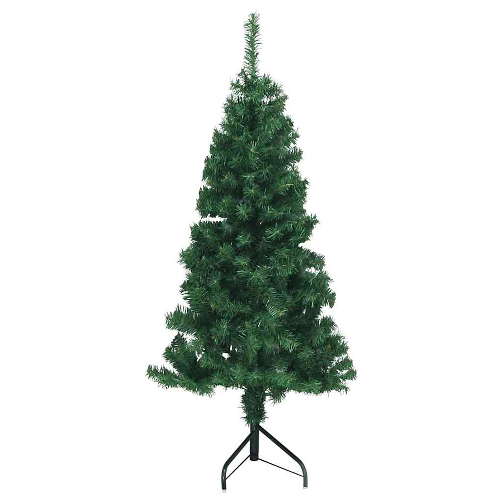 Albero di Natale Artificiale Angolare con 150 LED Verde 120 cm