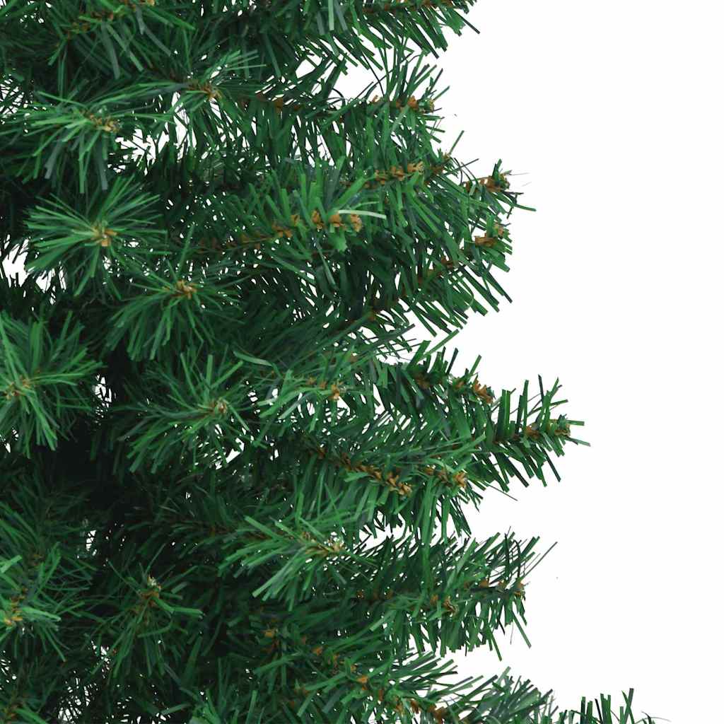 Albero di Natale Artificiale Angolare con 150 LED Verde 150 cm