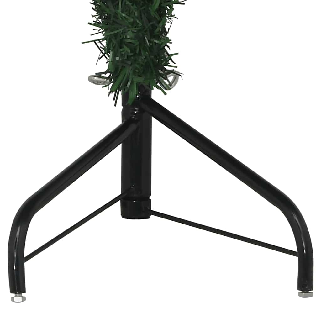 Albero di Natale Artificiale Angolare con 150 LED Verde 150 cm
