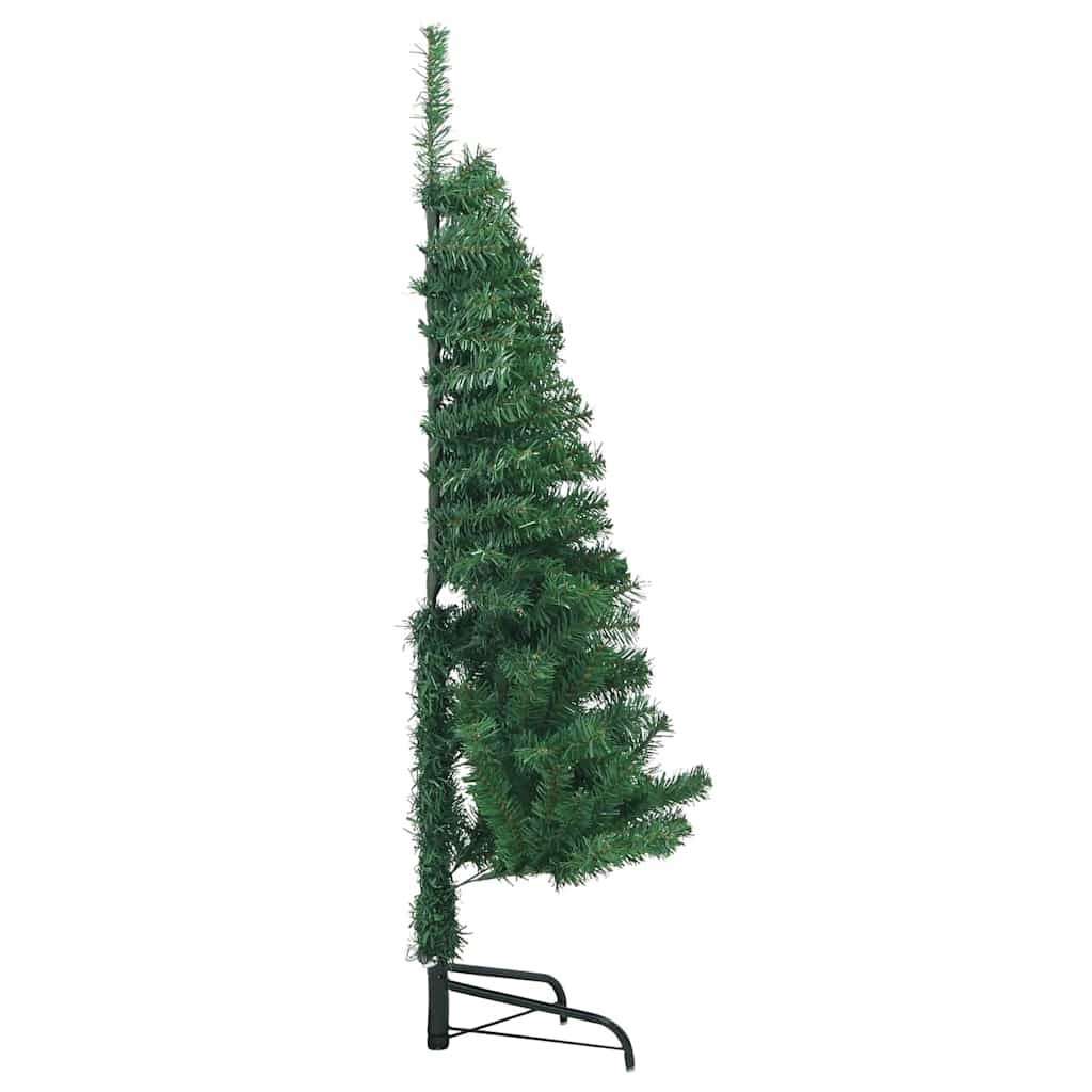 Albero di Natale Artificiale Angolare con 150 LED Verde 150 cm
