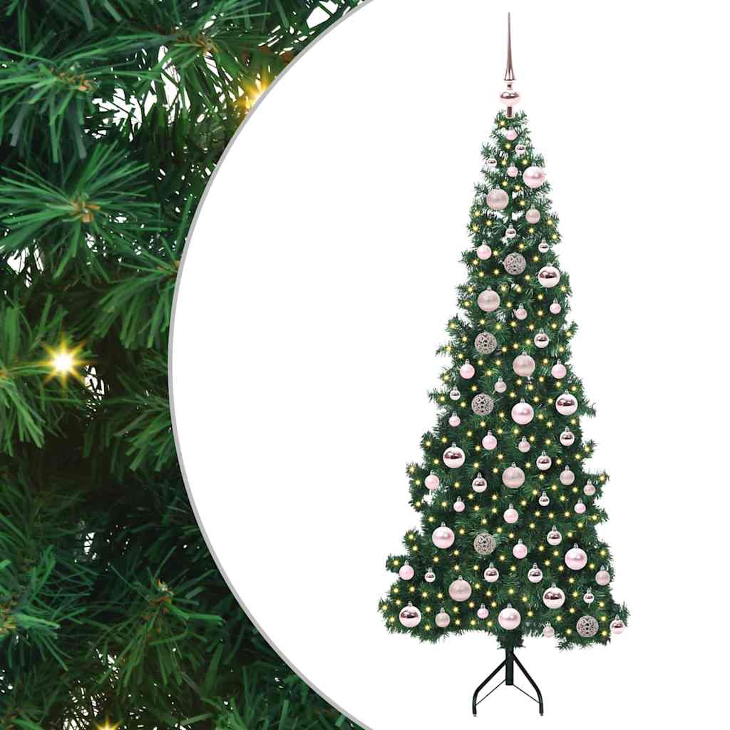 Albero di Natale Artificiale Angolare Verde 180 cm