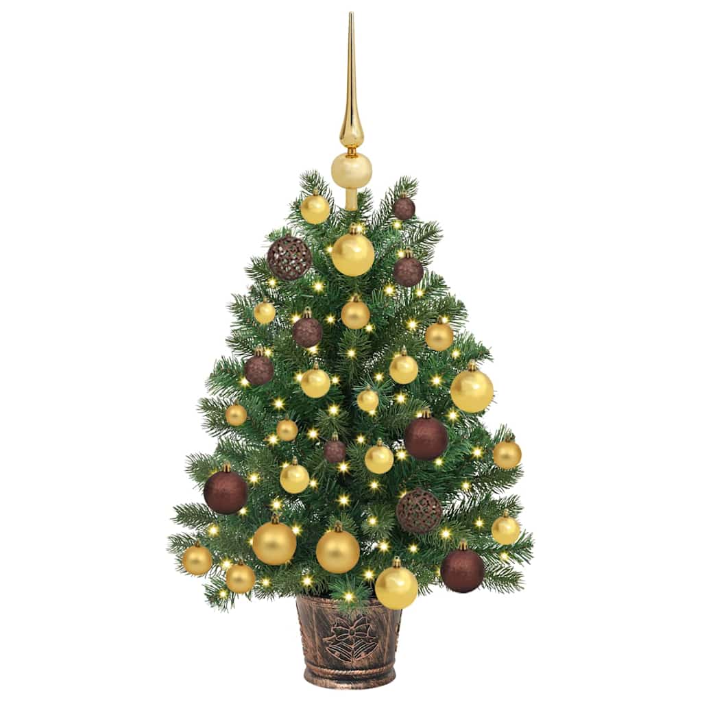 Albero di Natale artificiale con 150 LED Verde 75 cm PE e PVC