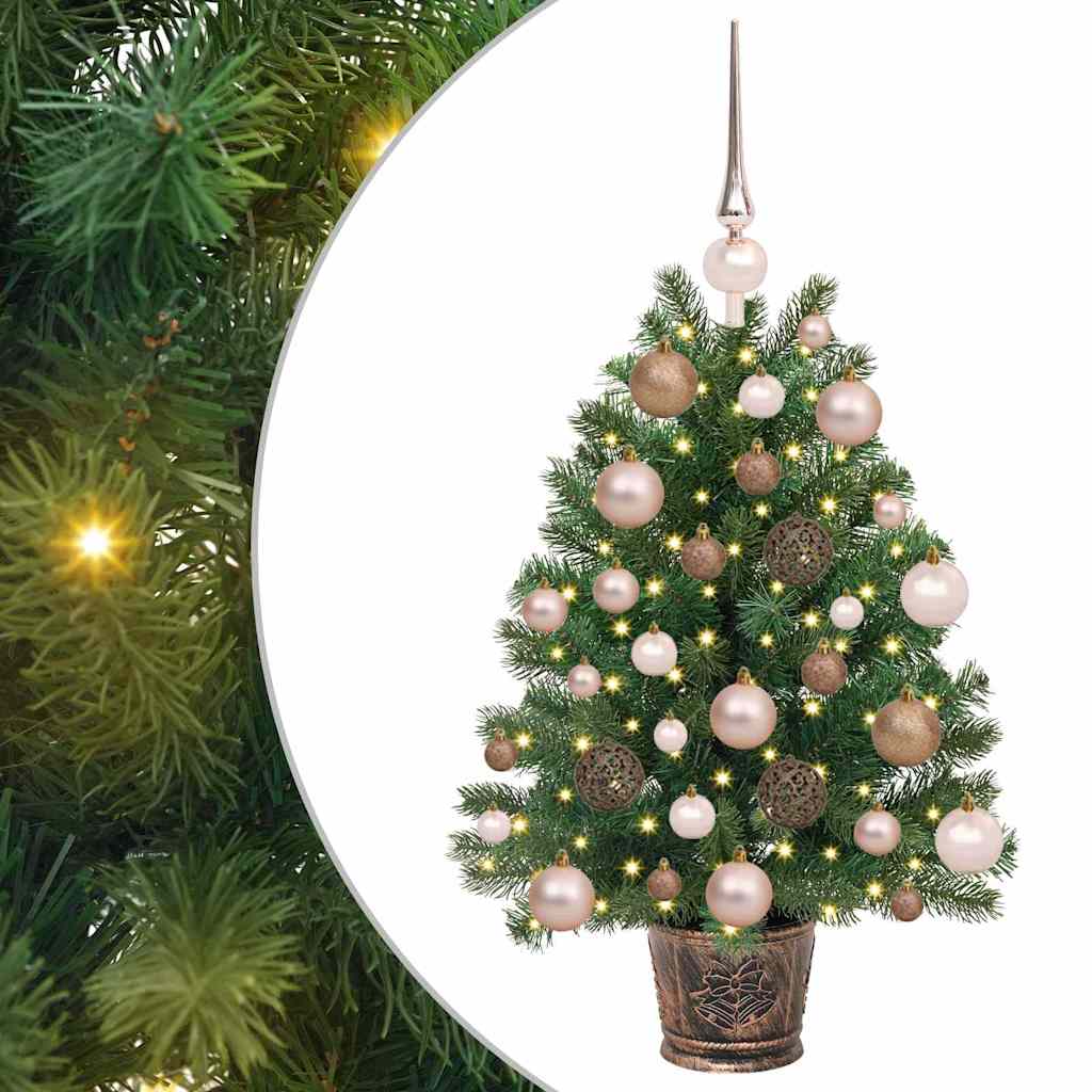 Albero di Natale artificiale con 150 LED Verde 75 cm PE e PVC