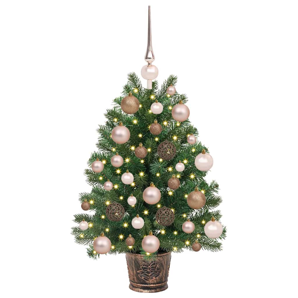 Albero di Natale artificiale con 150 LED Verde 75 cm PE e PVC
