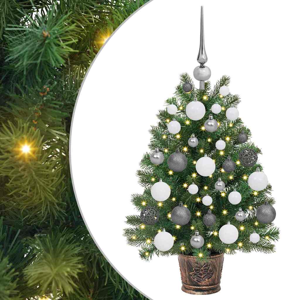 Albero di Natale artificiale con 150 LED Verde 75 cm PE e PVC