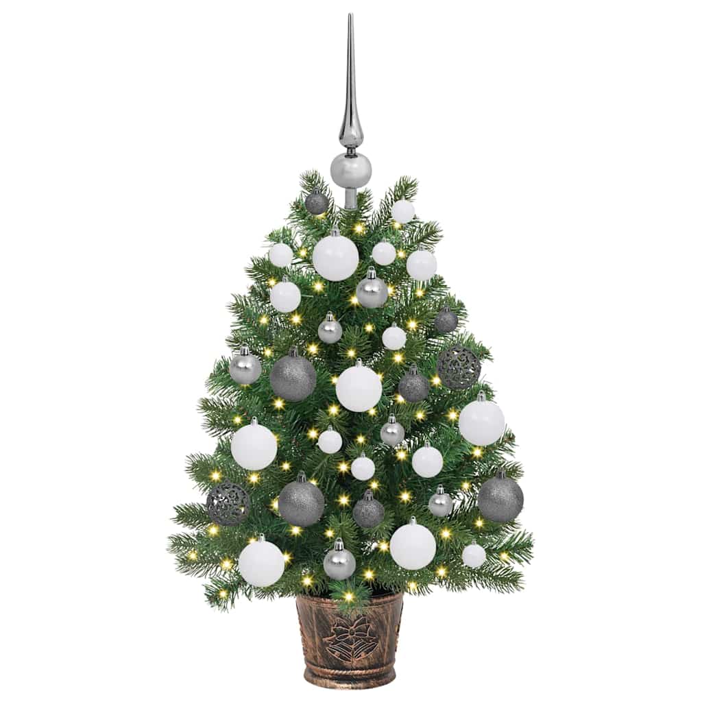 Albero di Natale artificiale con 150 LED Verde 75 cm PE e PVC