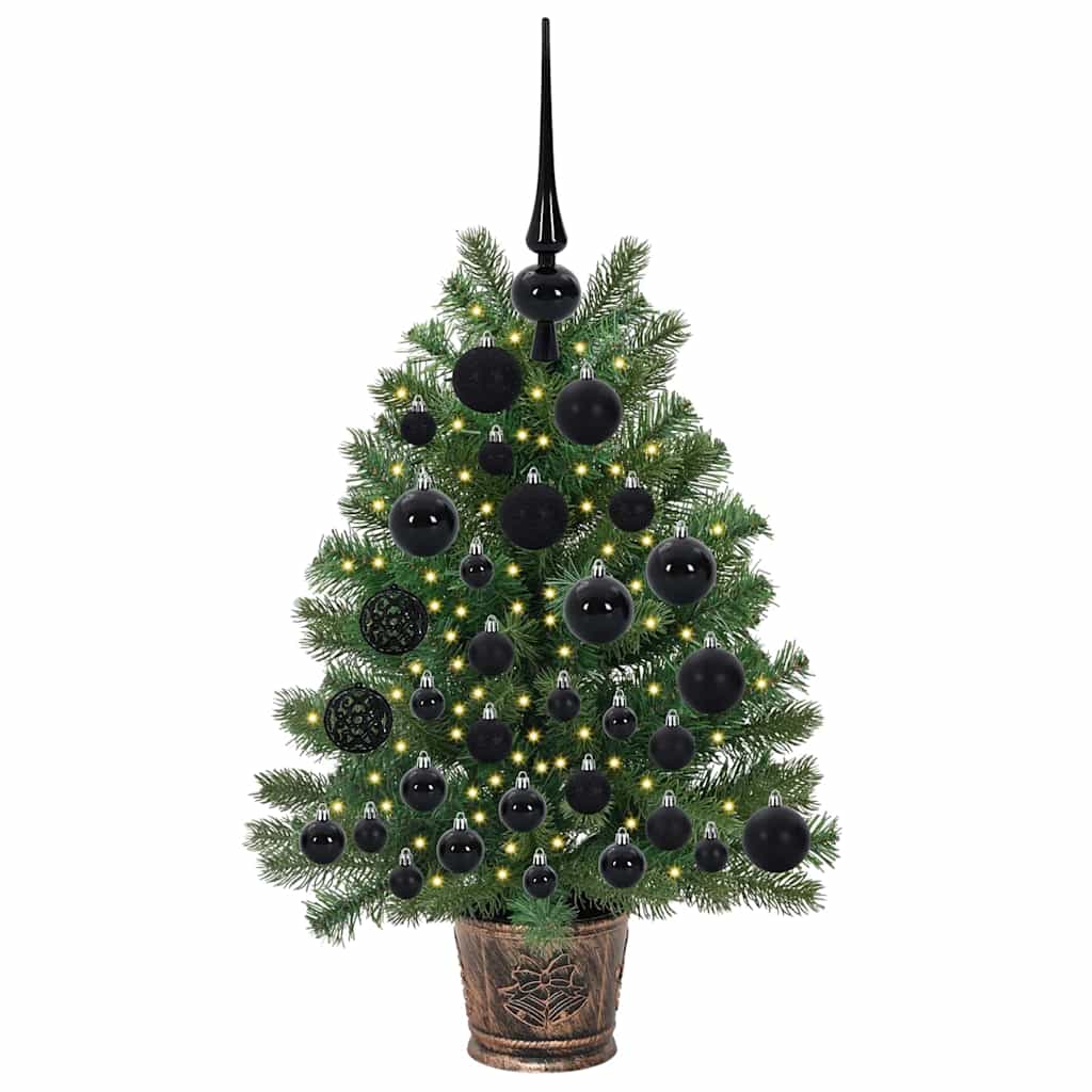 Albero di Natale artificiale con 150 LED Verde 75 cm PE e PVC