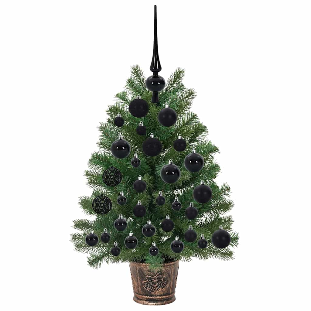 Albero di Natale artificiale con 150 LED Verde 75 cm PE e PVC