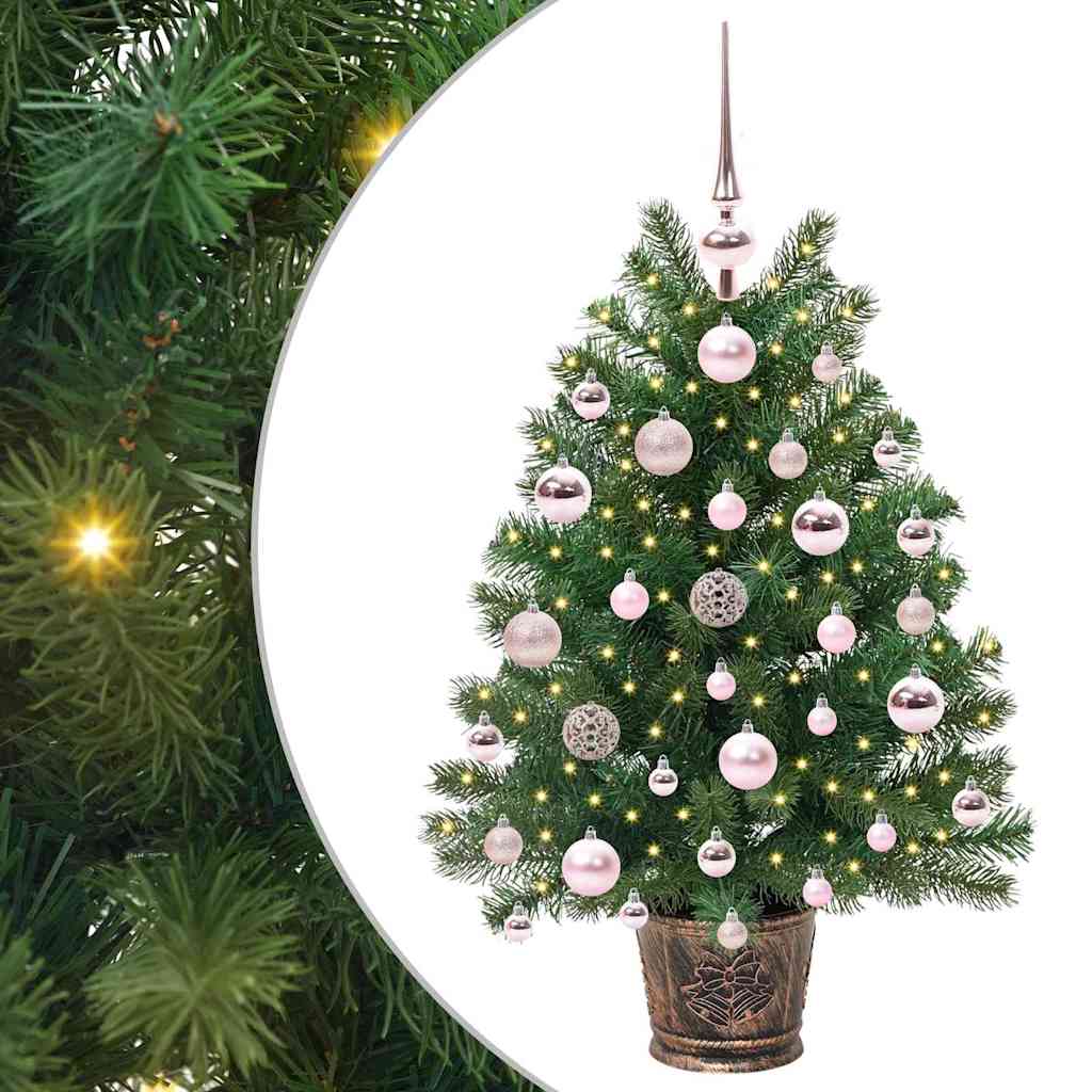 Albero di Natale artificiale con 150 LED Verde 75 cm PE e PVC