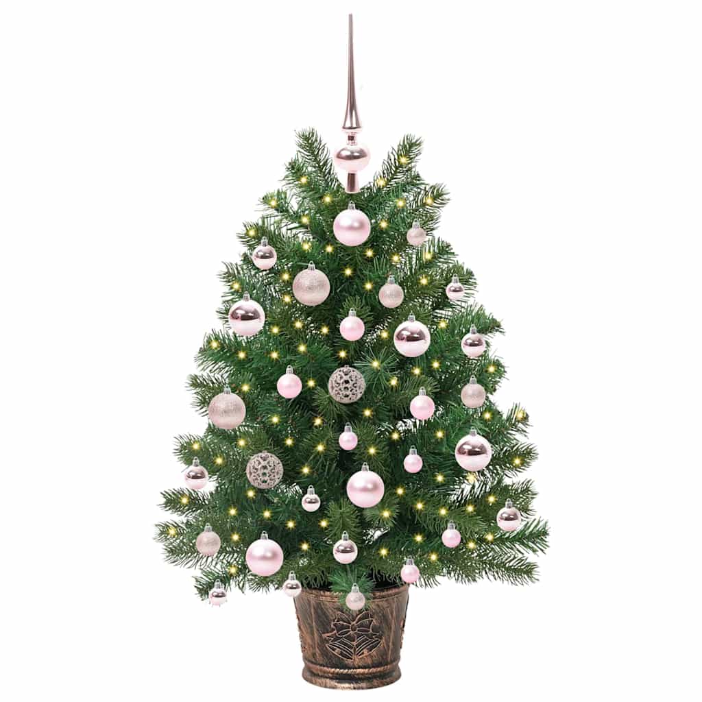 Albero di Natale artificiale con 150 LED Verde 75 cm PE e PVC