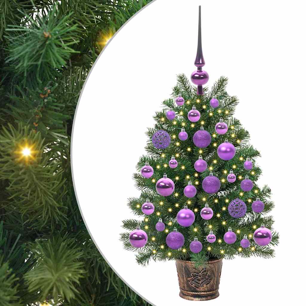 Albero di Natale artificiale con 150 LED Verde 75 cm PE e PVC