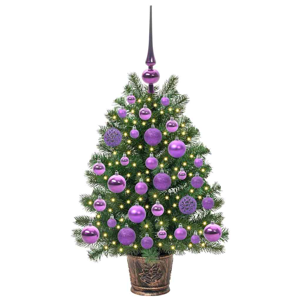 Albero di Natale artificiale con 150 LED Verde 75 cm PE e PVC