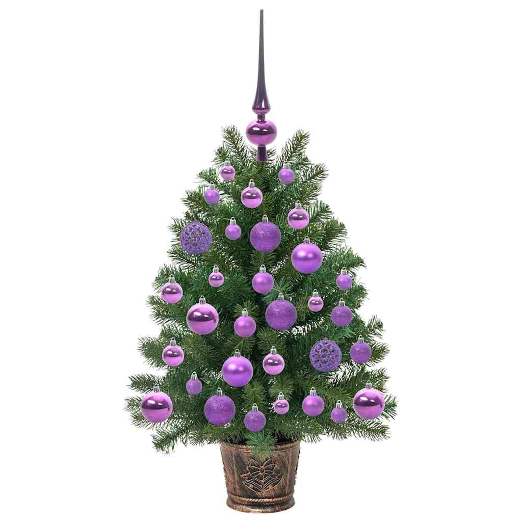Albero di Natale artificiale con 150 LED Verde 75 cm PE e PVC