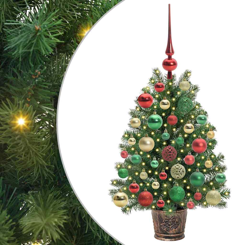 Albero di Natale artificiale con 150 LED Verde 75 cm PE e PVC