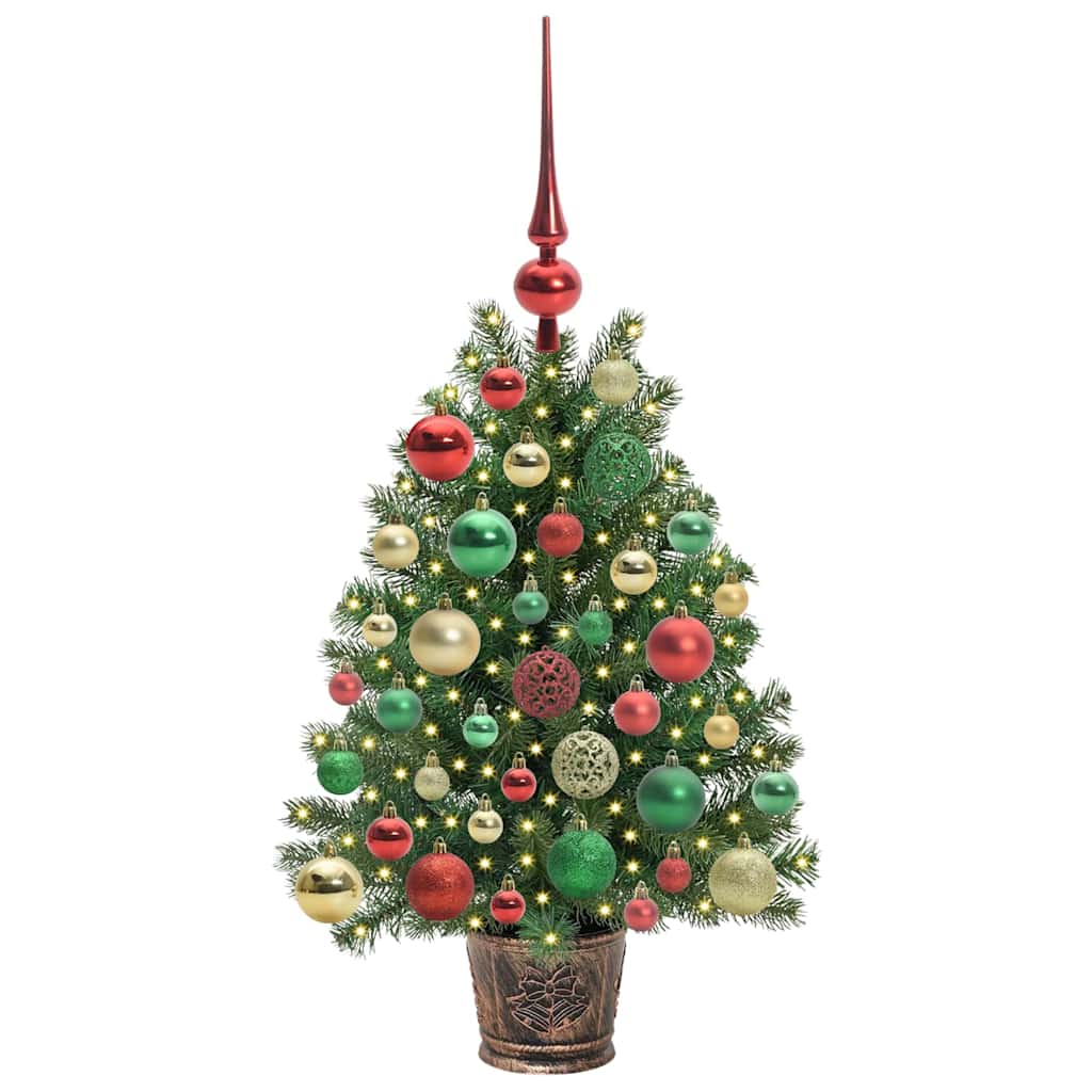 Albero di Natale artificiale con 150 LED Verde 75 cm PE e PVC